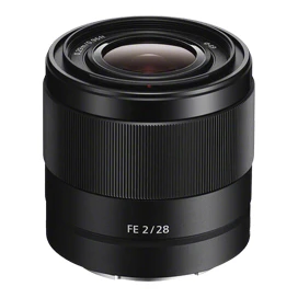 sony fe 28mm f/2 prime lens